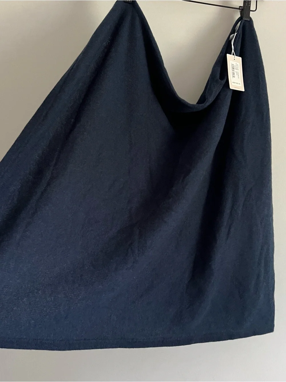 NWT Peter Millar Cashmere Shawl Poncho One Size Navy Luxury Wrap Cape Made in Sc